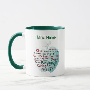 Anpassningsbar World's Best Teacher, Apple QuTIES Mugg