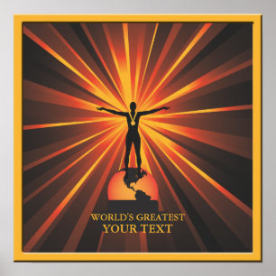 Anpassningsbar World's Underbarare Trophy Poster