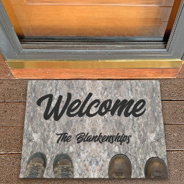 Anpassningsbar Worout Boots WELCOME Doormat