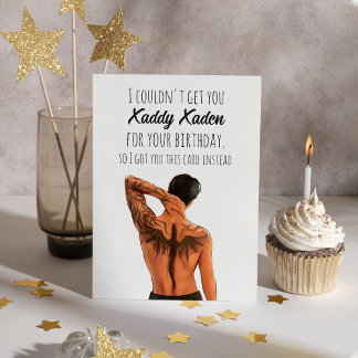 Anpassningsbar Xaddy Xaden Bookish Funny Birthday Julkort