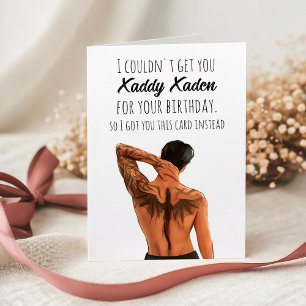 Anpassningsbar Xaddy Xaden Bookish Funny Birthday  Kort