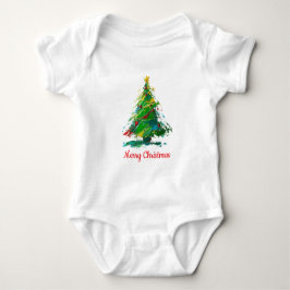 Anpassningsbar Xmas Träd Oljemålning Kortärmad T Shirt