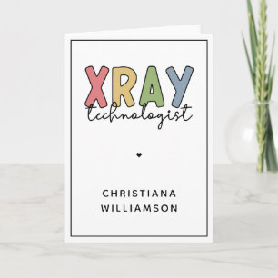 Anpassningsbar Xray-teknikers röntgenteknikpresent Kort