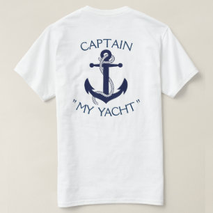 Anpassningsbar Yacht Anchor "Ditt namn här" T-Shir T Shirt