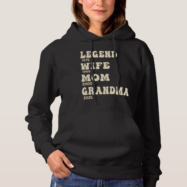 Anpassningsbar Years Groovy Legend Maka Mamma Gran T Shirt (Framsida)