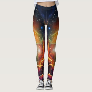 Anpassningsbar yoga leggings med chakras