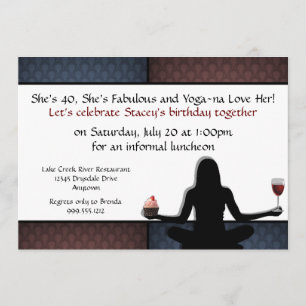 Anpassningsbar Yoga Party-inbjudningar Inbjudningar