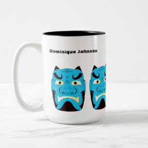 Anpassningsbar Yokai Oni (japansk demon) Mugg, 15 Två-Tonad Mugg