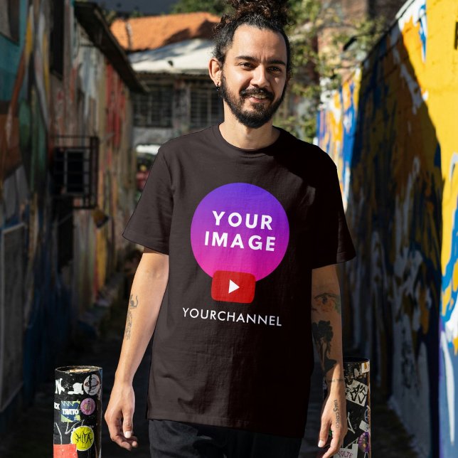 Anpassningsbar Youtube Channel Namn Black T Shirt (Skapare uppladdad)