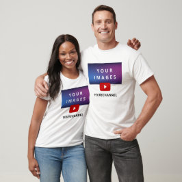 Anpassningsbar Youtube Channel Namn och Add Bilder T Shirt