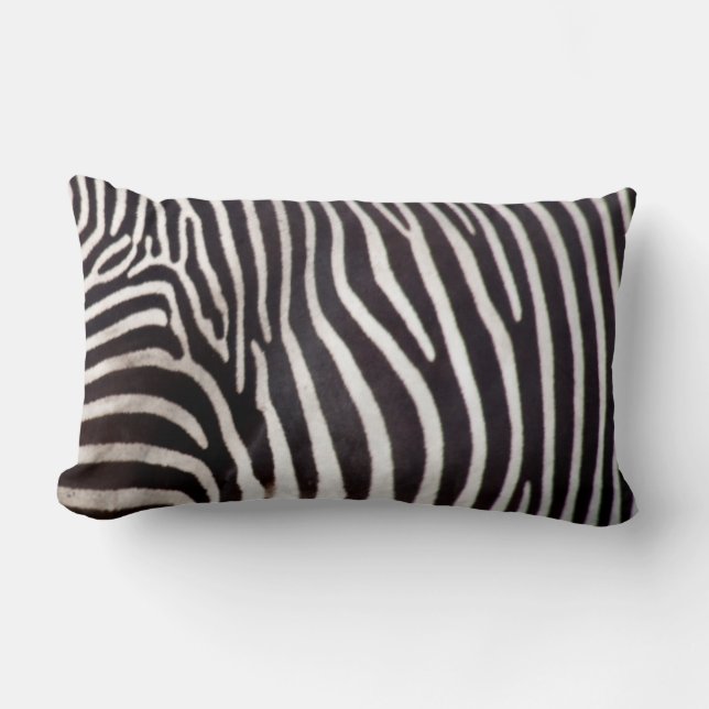 Anpassningsbar Zebra Design Lumbar Dekorativ kudde (Framsida)