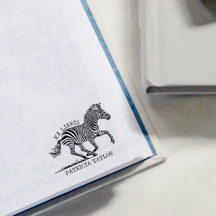 Anpassningsbar Zebra Ex Libris Bookplate Stämpel