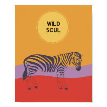 Anpassningsbar zebra, modern smart safari poster
