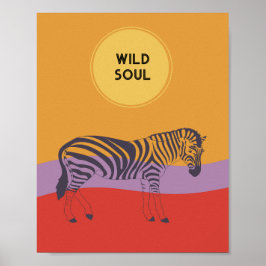 Anpassningsbar zebra, modern smart safari poster