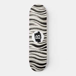 Anpassningsbar Zebra Rand Skateboard