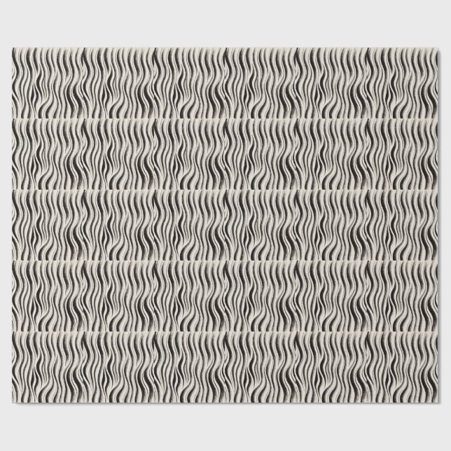 Anpassningsbar Zebra Rand Wrapping Papper - Person Presentpapper (Platt)
