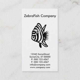 anpassningsbar zebrafish company visitkort
