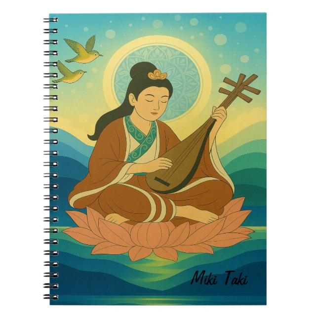 Anpassningsbar Zen Meditation Mindful Goddes Benza Anteckningsbok (Framsidan)