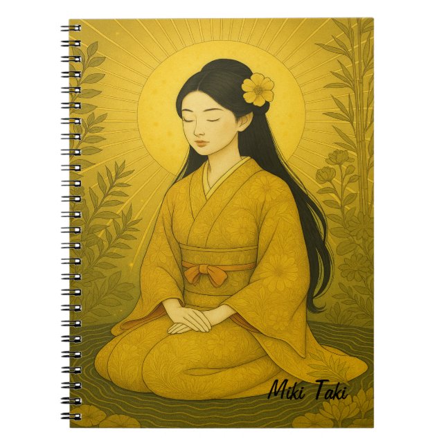 Anpassningsbar Zen Yoga Meditation Mindfulness Art Anteckningsbok (Framsidan)
