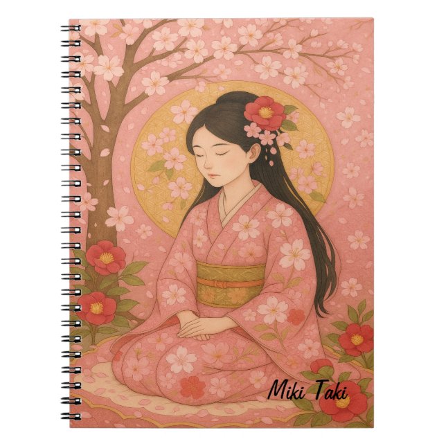 Anpassningsbar Zen Yoga Meditation Mindfulness Art Anteckningsbok (Framsidan)