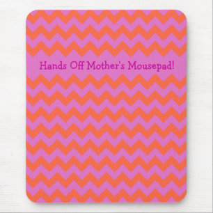 Anpassningsbar Zigzag Mousepad, Magenta Orange Che Musmatta