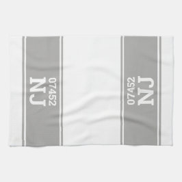 Anpassningsbar Zip-kod och statligt Grått för bost Kökshandduk