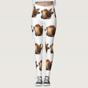 Anpassningsbara 3D Universe Cute-Hund Ljugande av Leggings