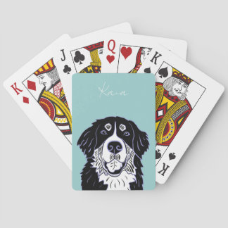 Anpassningsbara Bernese Mountain Dog Poker Kort Casinokort