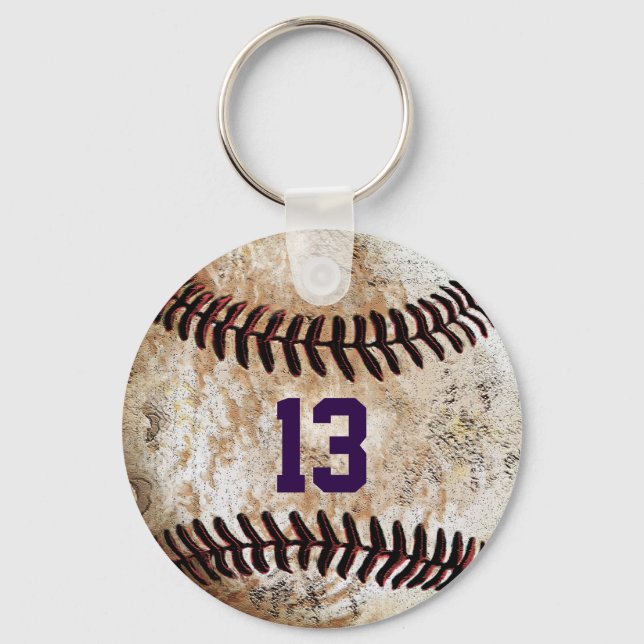 Anpassningsbara Billiga Baseboll Nyckelringar, DIN Nyckelring (Framsida)