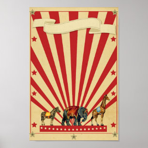 Anpassningsbara Cirkus-Poster Poster