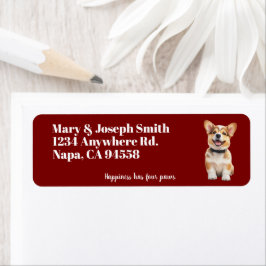 Anpassningsbara Corgi-adressetiketter Returadress Etikett