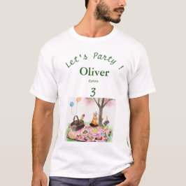Anpassningsbara födelsedagsdjur för barn och föräl t shirt