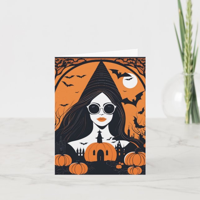 Anpassningsbara Häxiga Vibrationer Faltkort Helgkort (Framsida)