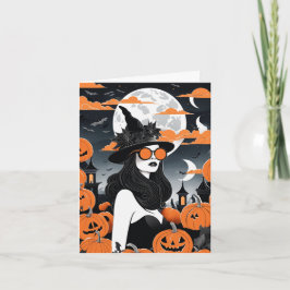 Anpassningsbara Häxiga Vibrationer Faltkort Helgkort