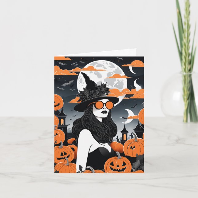 Anpassningsbara Häxiga Vibrationer Faltkort Helgkort (Framsida)