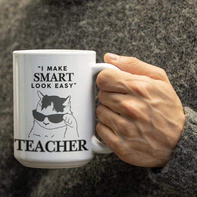 Anpassningsbara "Jag får smart att se lätt ut" Lär Kaffemugg (Skapare uppladdad)
