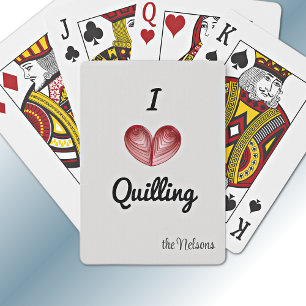 Anpassningsbara Jag (hjärta) Quilling Spelkort