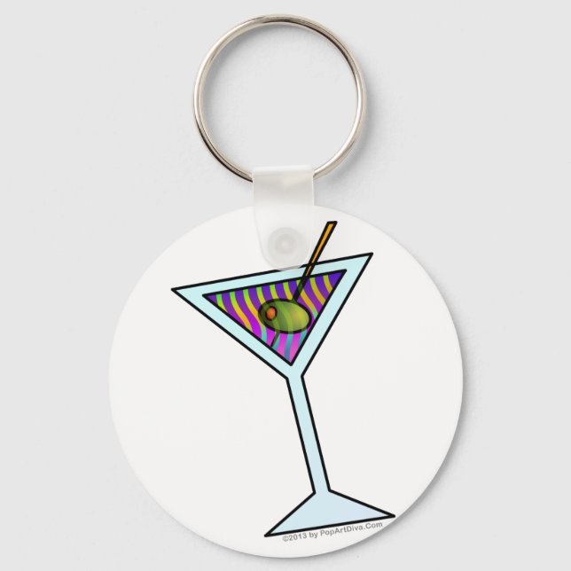 Anpassningsbara MARTINI ART KEYCHAINS Nyckelring (Framsida)