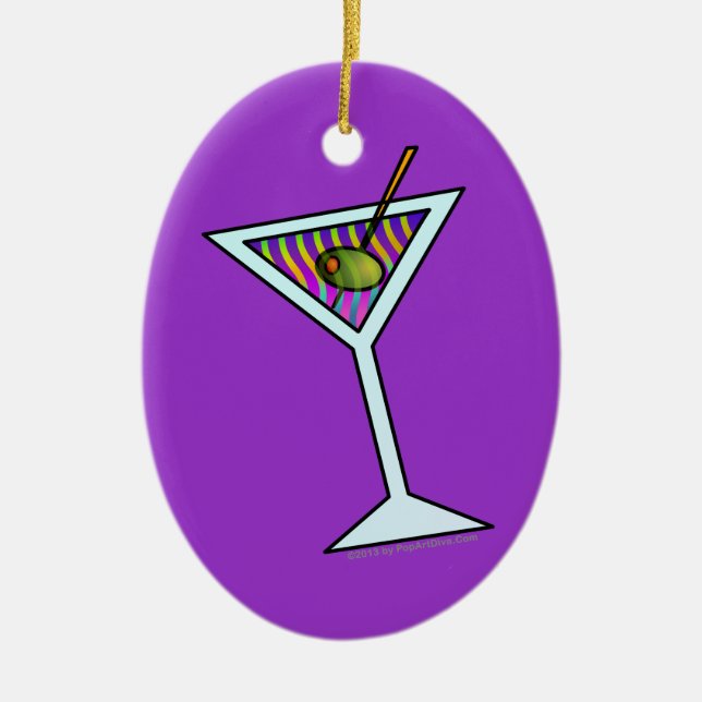 Anpassningsbara MARTINI KONSTDEKORATIONER Julgransprydnad Keramik (Framsidan)