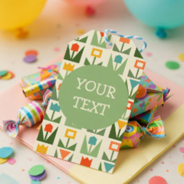 Anpassningsbara påskpresentkort presentetikett