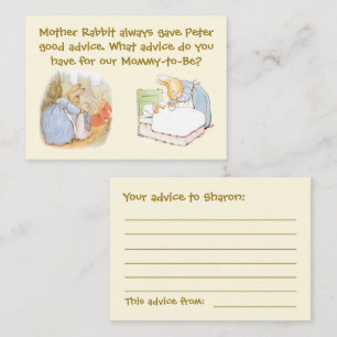 Anpassningsbara Peter Rabbit-baby shower-rådkort Rådkort