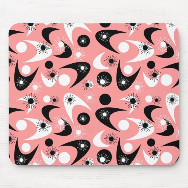 Anpassningsbara Retro Boomerangs Musmatta (Framsidan)