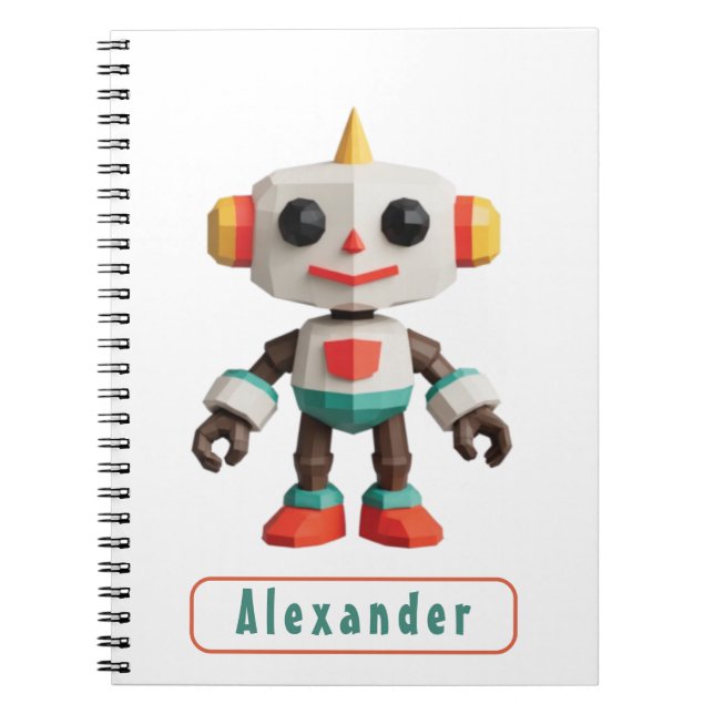 Anpassningsbara Robotbarn Anteckningsbok (Framsidan)
