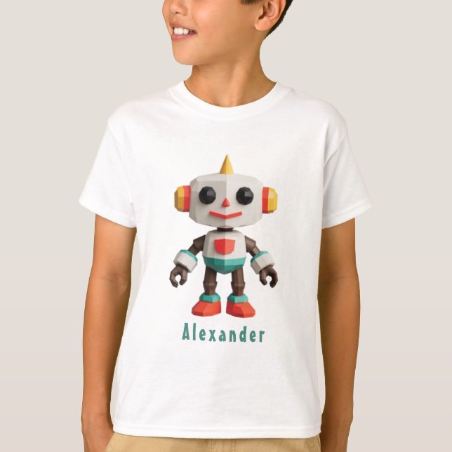 Anpassningsbara Robotbarn T Shirt (Framsida)