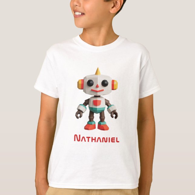 Anpassningsbara Robotbarn T Shirt (Framsida)