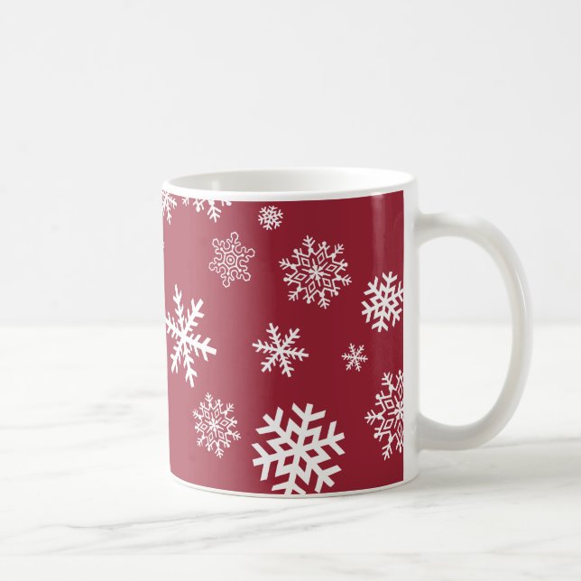 Anpassningsbara Snöflingor Kaffemugg (Höger)