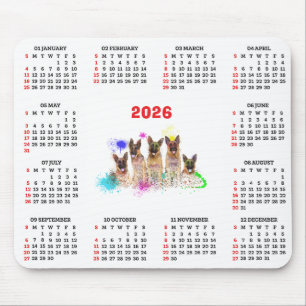Anpassningsbara söta Labrador-valpar Kalender  Musmatta