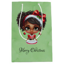 Anpassningsbarna African American Girl jul Dress