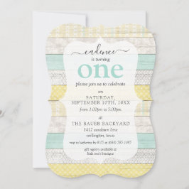 Anpassningsbarna Ålder vid myntålder och Gult Inbjudningar