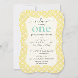 Anpassningsbarna Ålder vid myntålder och Gult Inbjudningar